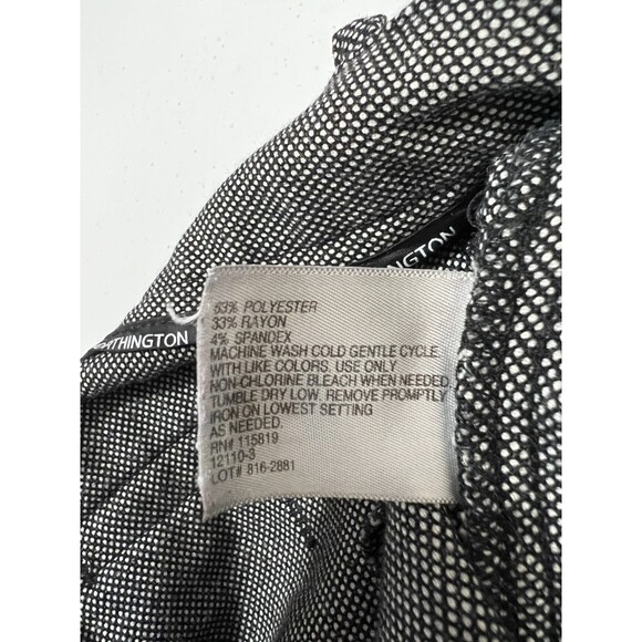 Worthington Modern Fit Women's Black & White Textured Dress Pants Size 10 - Picture 4 of 8